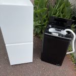 千葉県浦安市での不用品回収の作業写真（冷蔵庫、洗濯機）