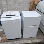 千葉県浦安市での不用品回収の作業写真（冷蔵庫、洗濯機）
