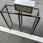 千葉県柏市での不用品回収の作業写真（ラック、キャビネット）