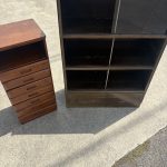 東京都江戸川区での不用品回収の作業写真（収納棚、オープンラック）