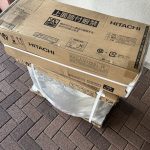 千葉県市川市での不用品回収の作業写真（エアコンセット）