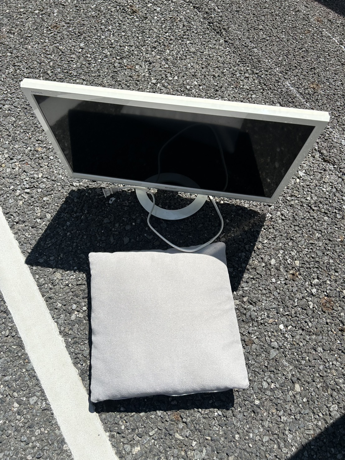 千葉県市川市での不用品回収の作業写真（TV、クッション）