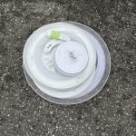 千葉県東金市での不用品回収の作業写真（シーリングライト×3）