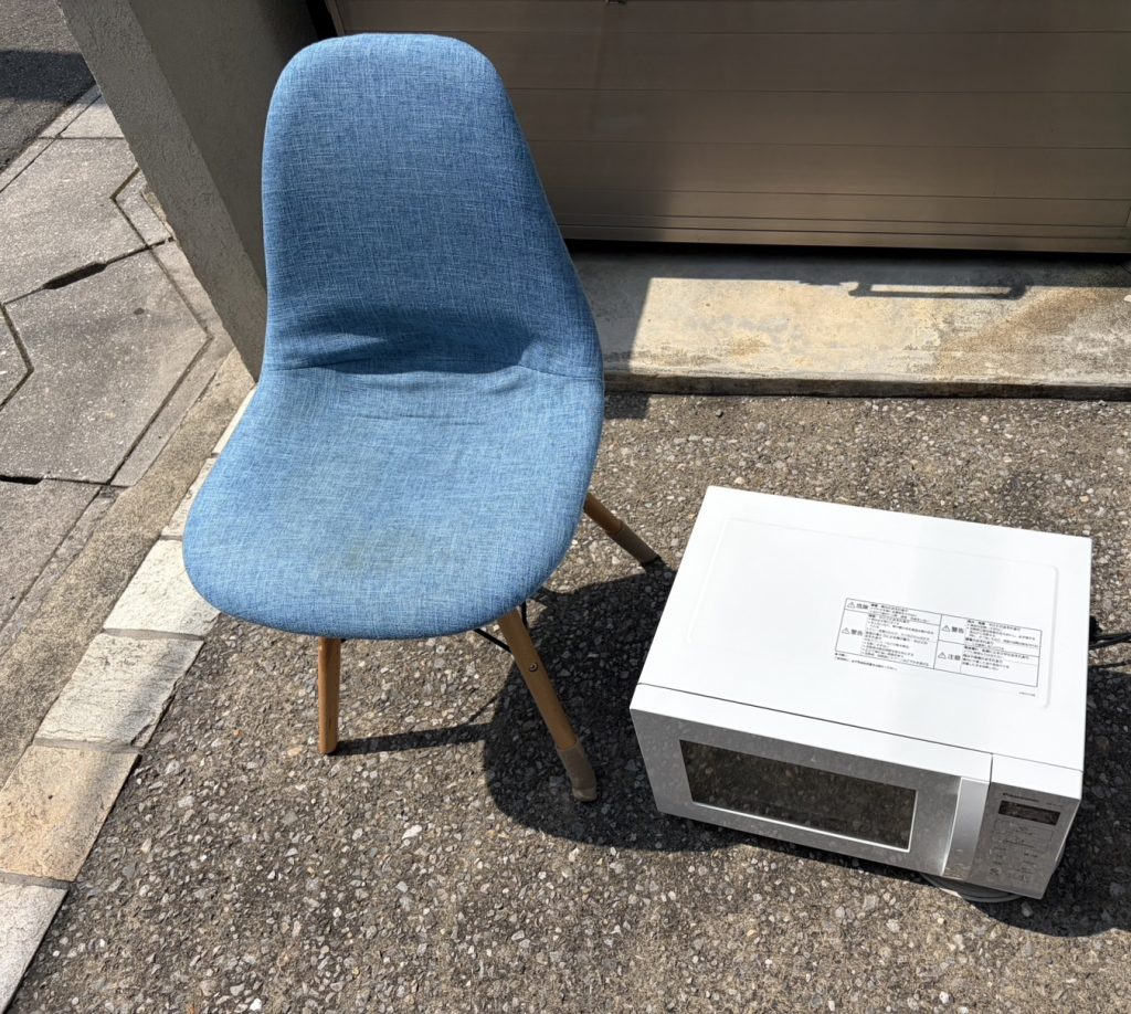 千葉県習志野市での不用品回収の作業前の様子