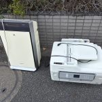 東京都葛飾区での不用品回収の作業写真（プリンター、空気清浄機）