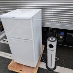 千葉県茂原市での不用品回収の作業写真（冷蔵庫、加湿器）