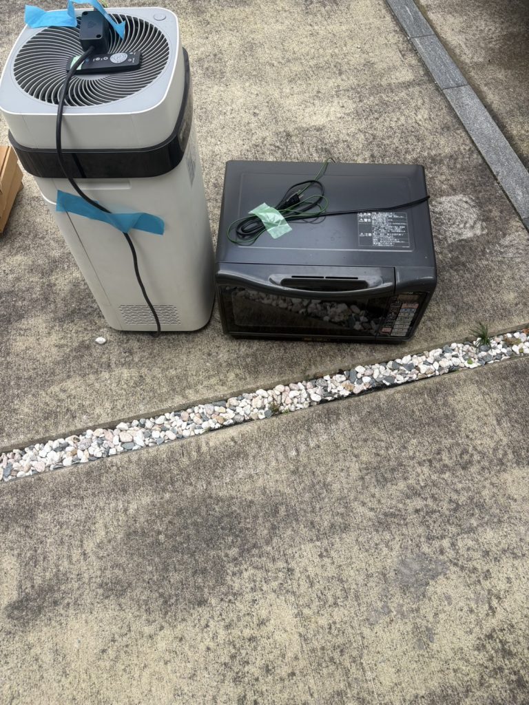 千葉県千葉市稲毛区での不用品回収の作業前の様子