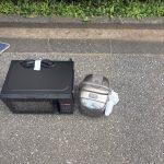 千葉県千葉市での不用品回収の作業写真（電子レンジ、炊飯器）