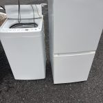 千葉県柏市での不用品回収の作業写真（洗濯機、冷蔵庫）