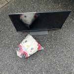千葉県柏市での不用品回収の作業写真（テレビ、ぬいぐるみ）