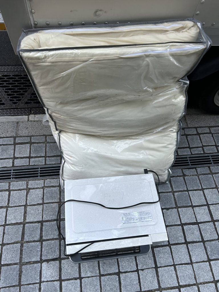 千葉県習志野市での不用品回収の作業前の様子