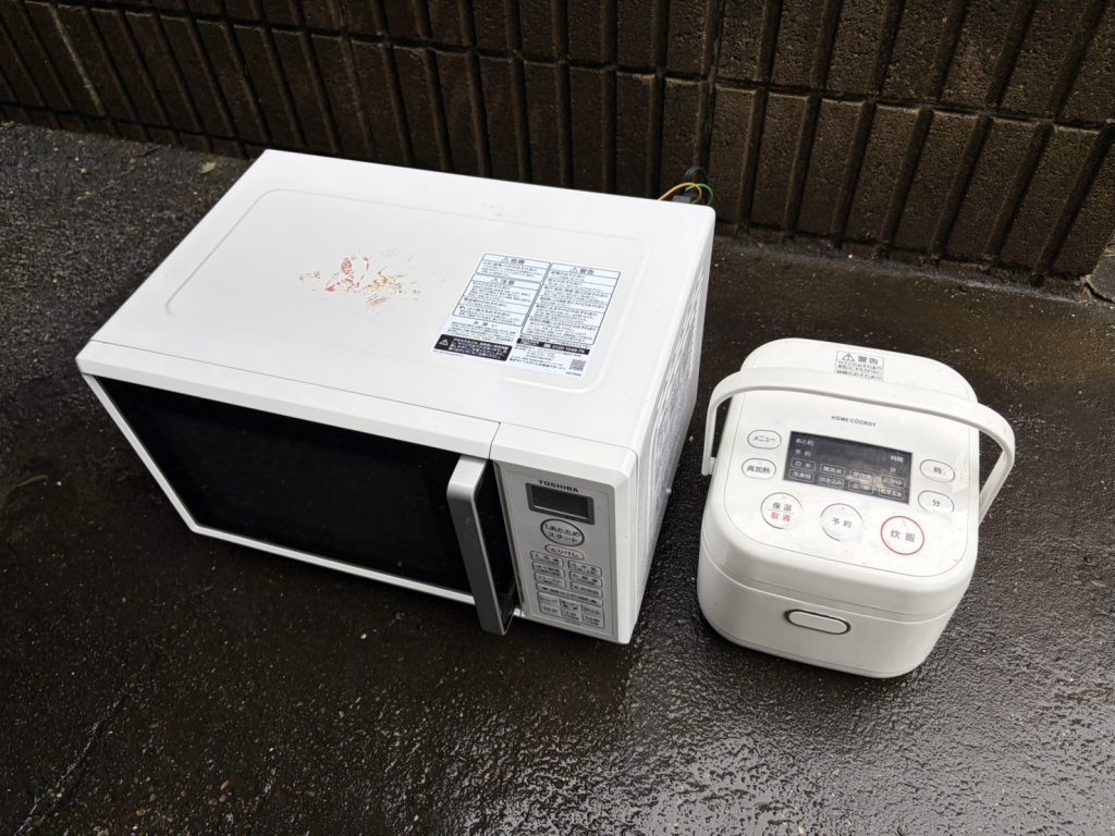千葉県松戸市での不用品回収の作業前の様子