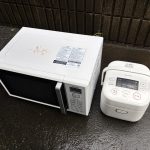 千葉県松戸市での不用品回収の作業写真（レンジ、炊飯器）