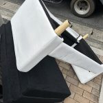 千葉県流山市での不用品回収の作業写真（ソファー、マットレス）